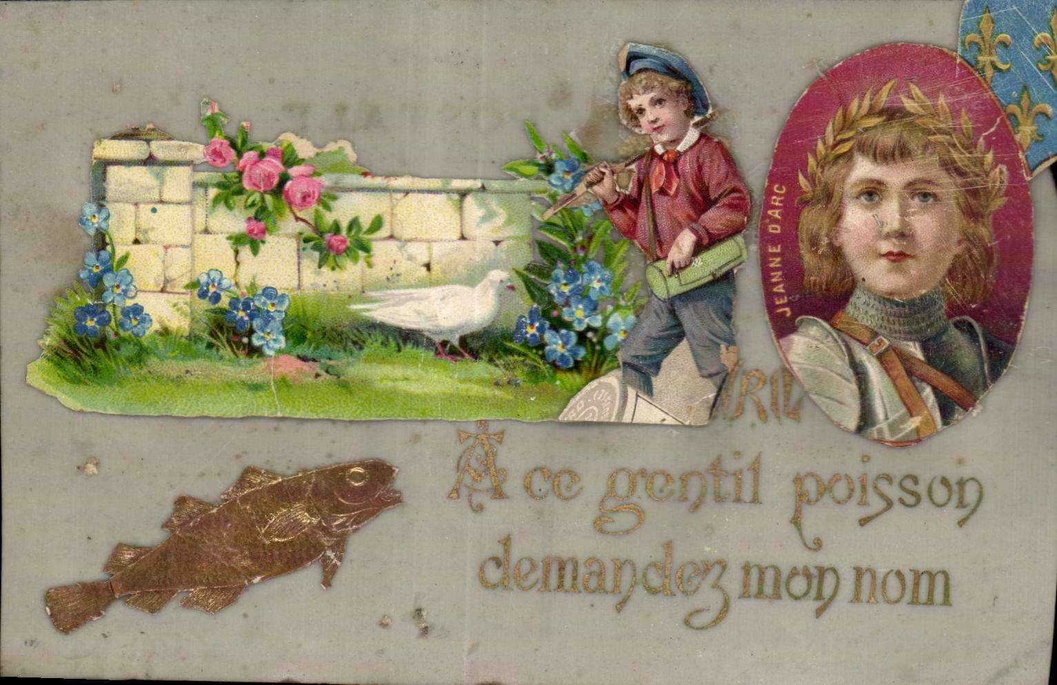 CPA Fantaisie Fleur Jeanne d arc