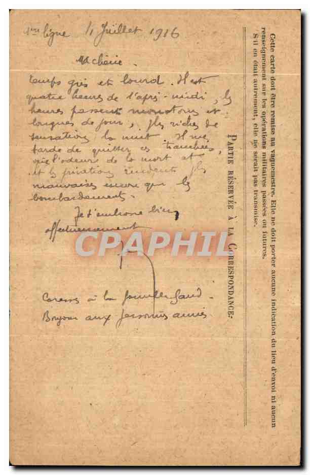 Carte de Franchise Militaire Bouvet Valreas — Rückseite