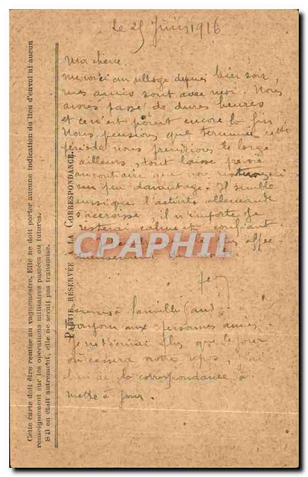 Carte de Franchise Militaire Bouvet Valreas — Rückseite