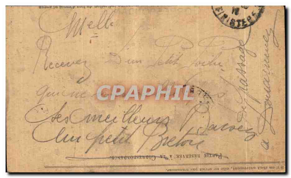 Carte de Franchise Militaire Larouge Douarnenez — Rückseite