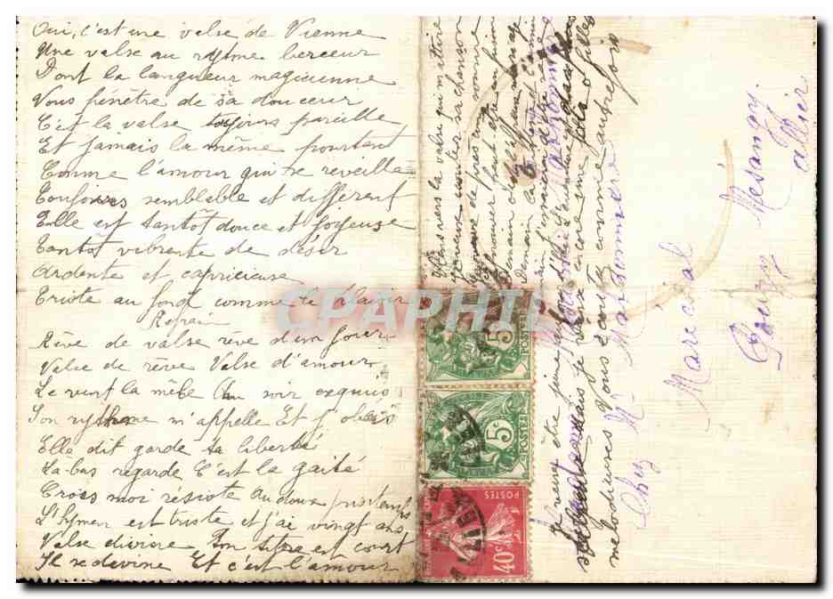 Entier Lettre Type Blanc et 40c Semeuse Pougy Mesangy 