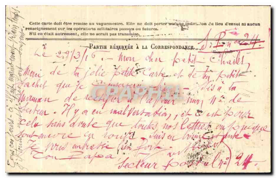 Correspondance Des Armees De La Republique Carte En Franchise Berthelot  — Rückseite