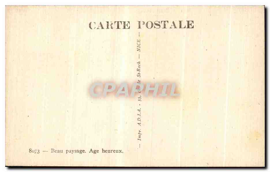 CPA Beau paysage Age heureux — Back