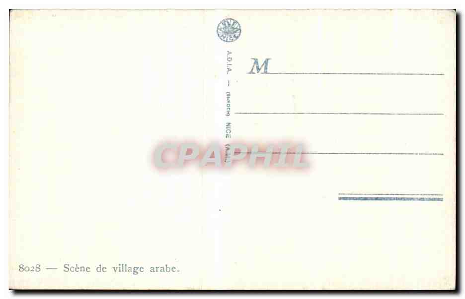 CPA Algerie Scene de Village Arabe Ane Donkey  — Back