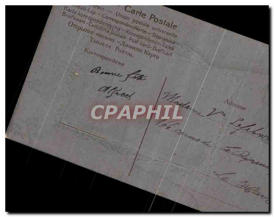 CPA Fantaisie Fleurs  — Verso