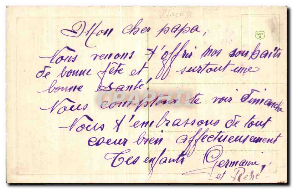 CPA Fantaisie Fleurs  — Verso
