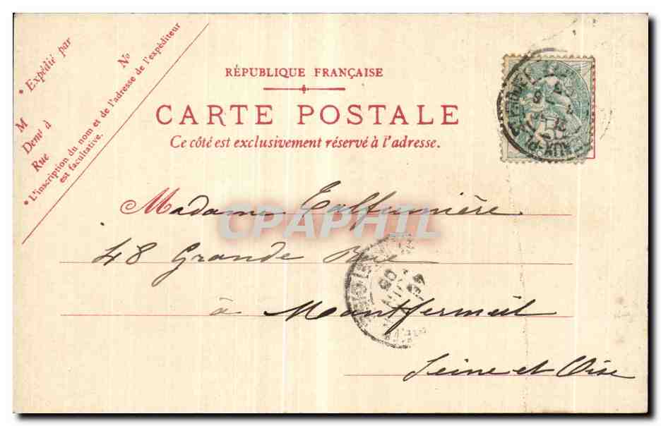 CPA Fantaisie Fleurs  — Verso