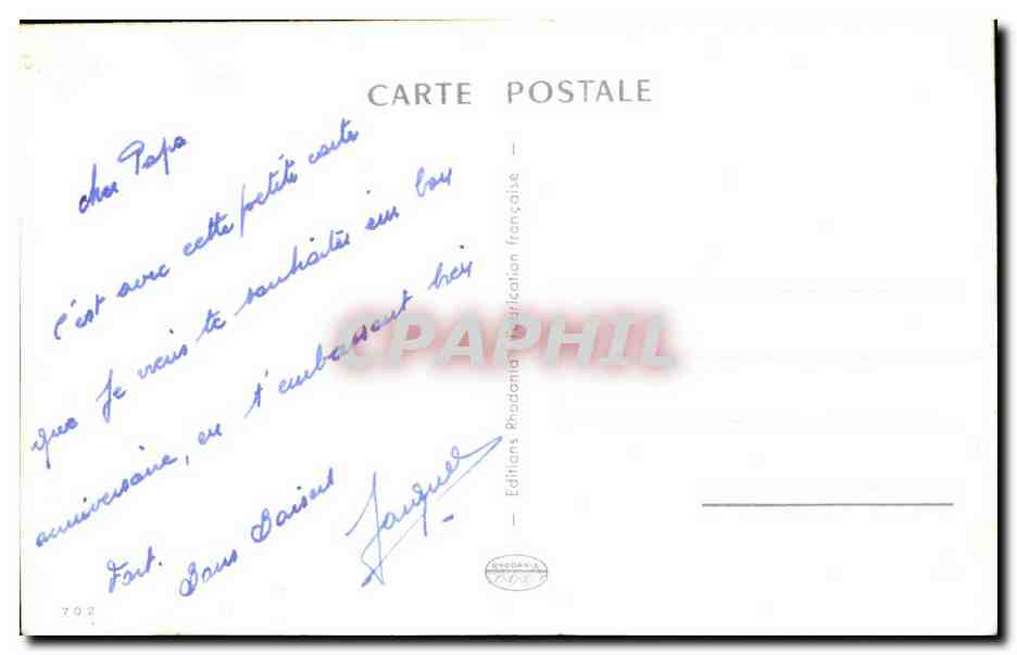 CPA Fantaisie Fleurs Anniversaire  — Rückseite
