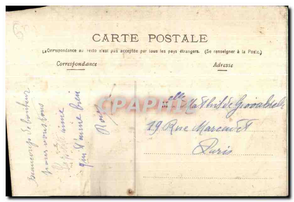 CPA Fantaisie Fleurs Bonne annee — Rückseite