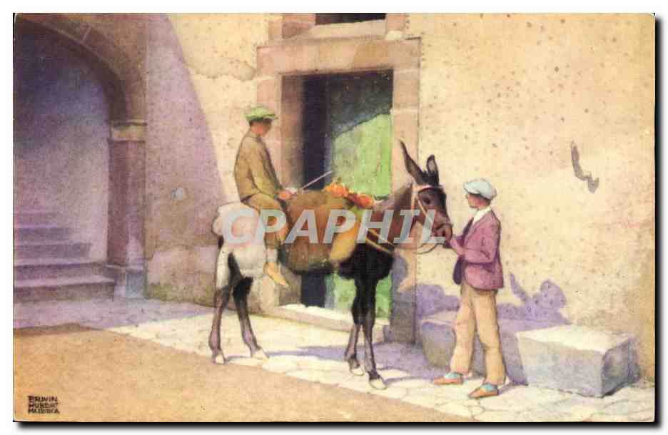 CPA Serie II-N 2 - En el patio de una casa mallorquina (Son Moragues- Valldemosa) Ane Donkey