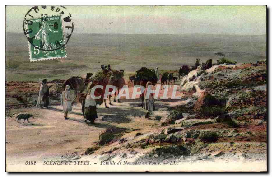 Famille de Nomades en Route — SCÈNES ET TYPES. — LL. — n° 6182
