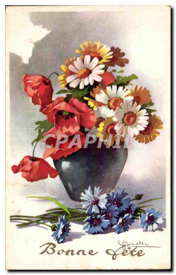 CPA Fantaisie Fleurs 