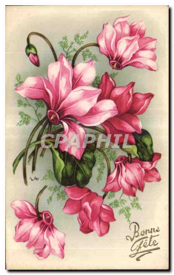 CPA Fantaisie Fleurs Bonne fete