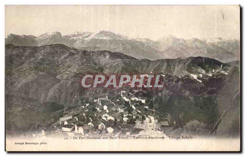 CPA Algerie De Fort National aux Beni-Yenni - Taourirt Amokram Village Kabyle