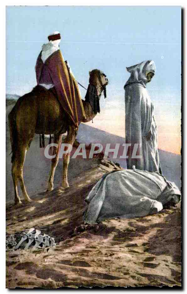 CPA Algerie SCENES   TYPES d AFRIQUE du NORD La priere au desert