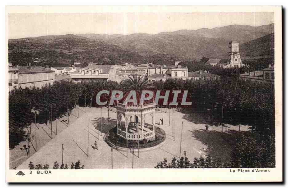 CPA Algerie BLIDA Vue generale et Place d Armes