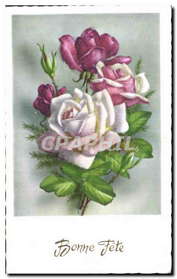 CPA Fantaisie Fleur Bonne Jete