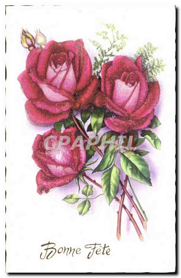 CPA Fantaisie Fleur Bonne Fete