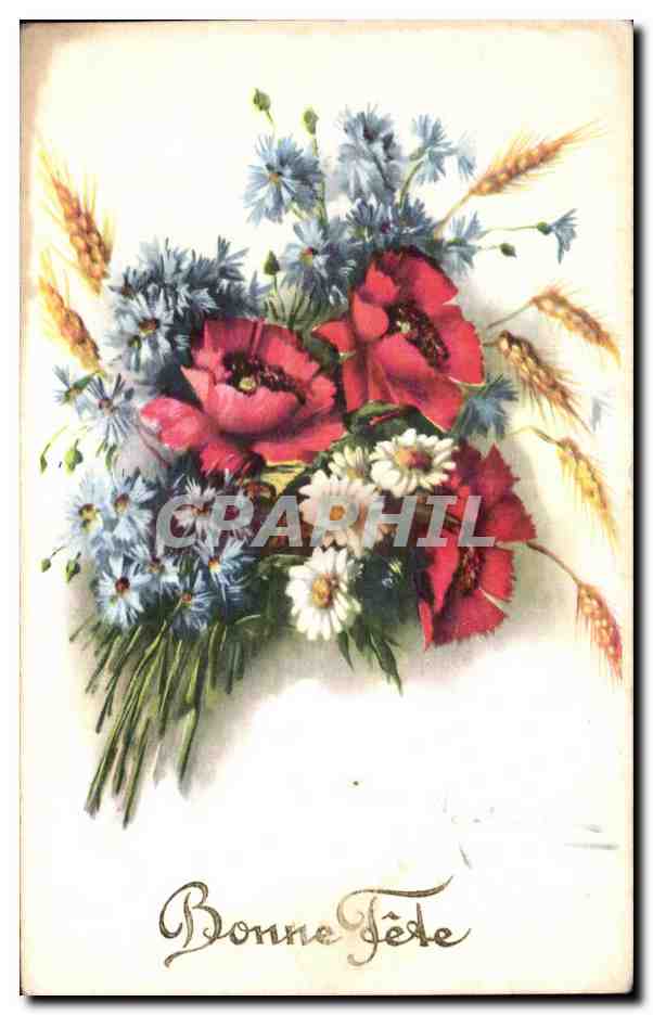 CPA Fantaisie Fleur Bonne Fete