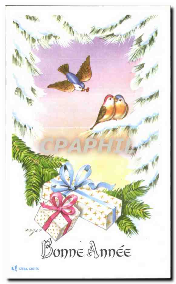 CPA Fantaisie Fleur Bonne Annee