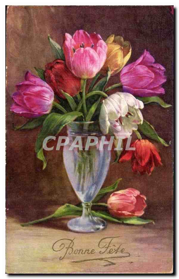 CPA Fantaisie Fleur