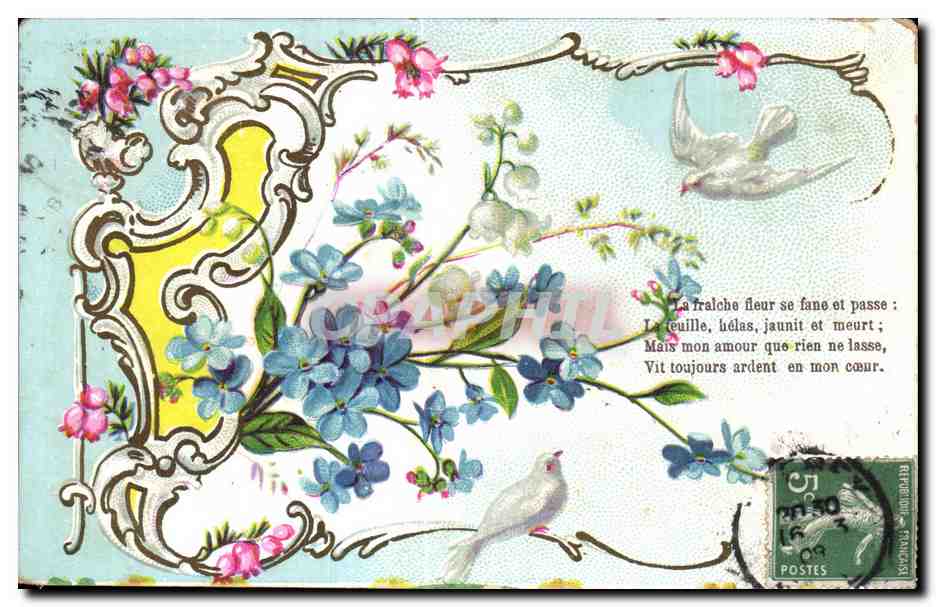 CPA Fantaisie Fleurs Colombes 