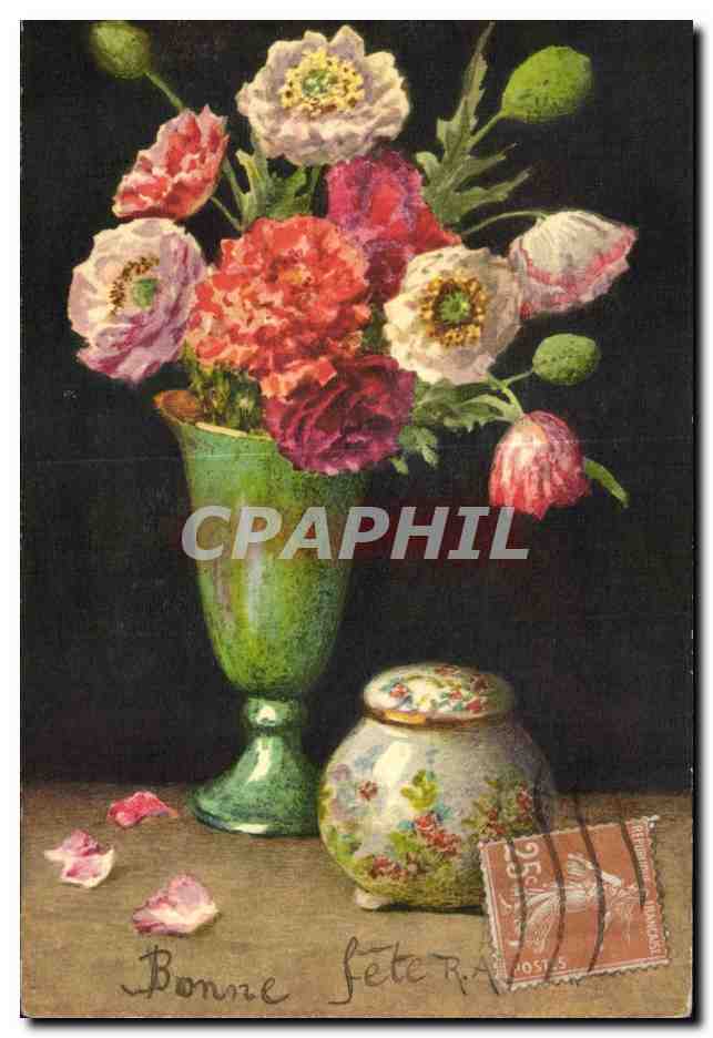 CPA Fantaisie Fleur