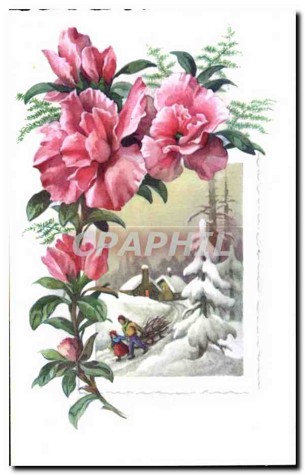 CPA Fantaisie Fleur