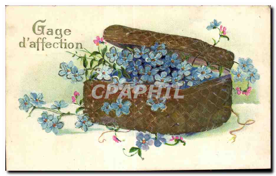 CPA Fantaisie Fleur Gage d affection