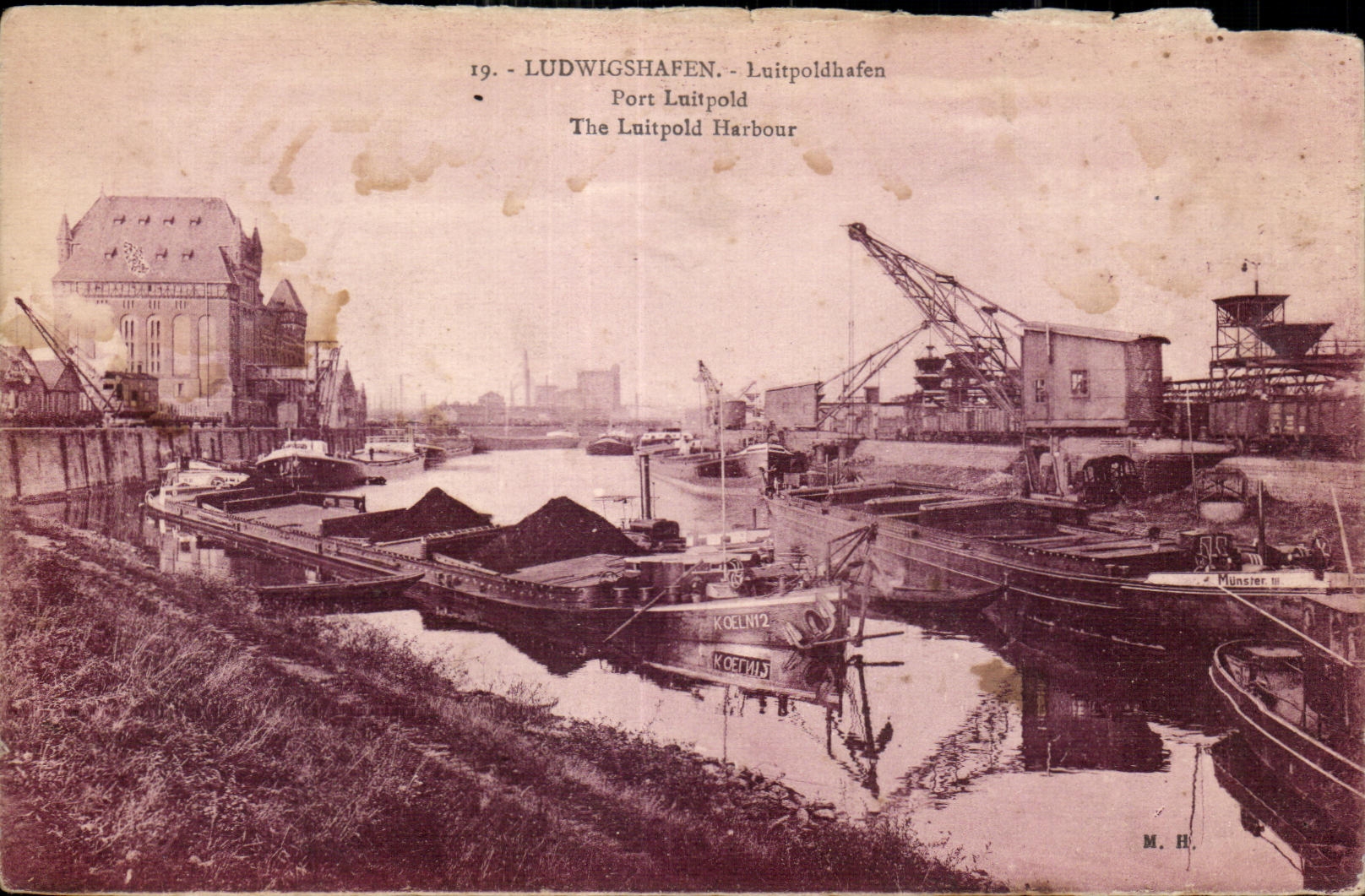 CPA Ludwigshafen Luitpoldhafen Port Luitpold 