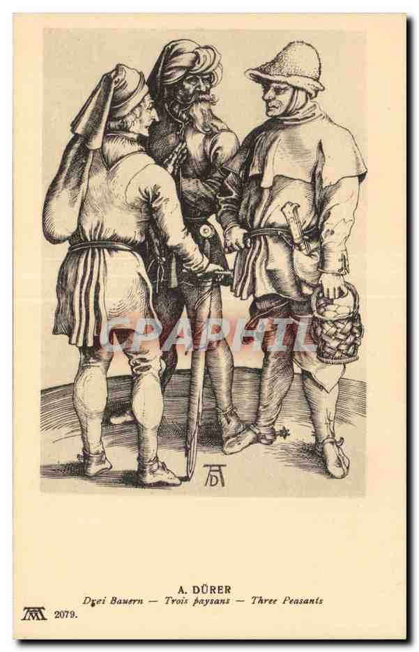 CPA A Durer Drei Bauern Trois Three Peasants