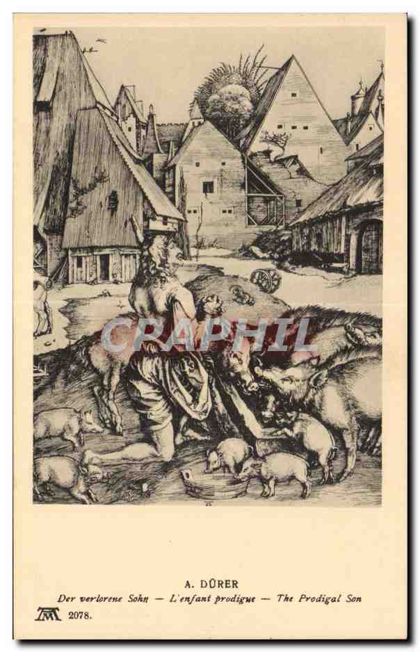 CPA A Durer Der verlorene Sokn L enfant prodigue The Pdigal son