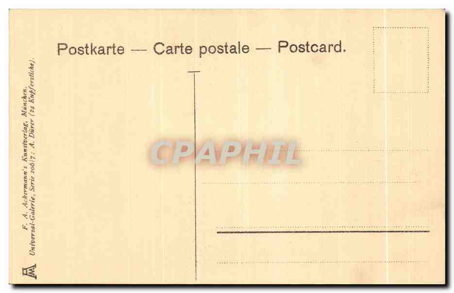 CPA A Durer Der verlorene Sokn L enfant prodigue The Pdigal son — Verso