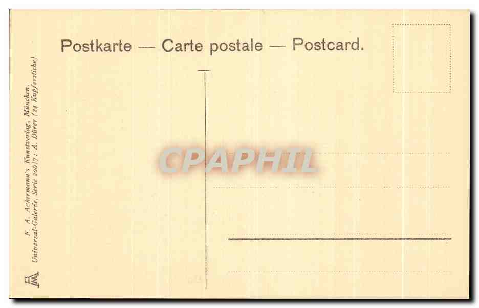 CPA A Durer Adam und Eva  — Verso