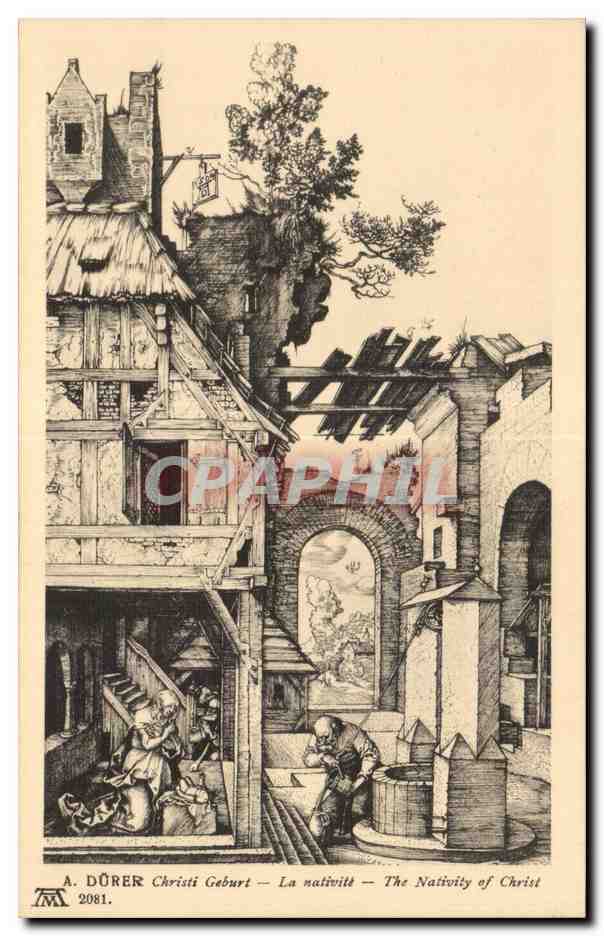CPA A Durer Christi Geburt La nativite