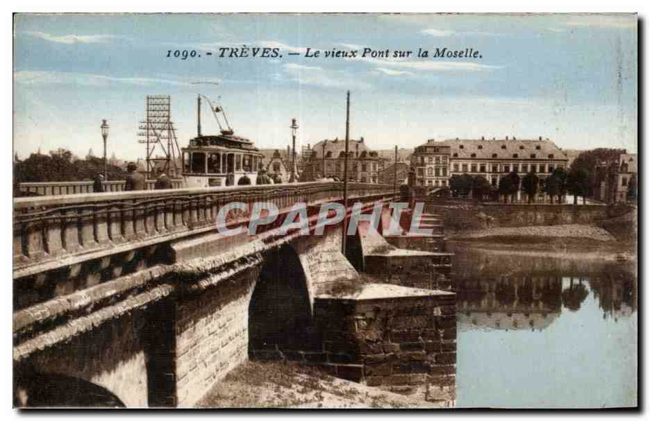 CPA Treves Le vieux Pont sur la Moselle