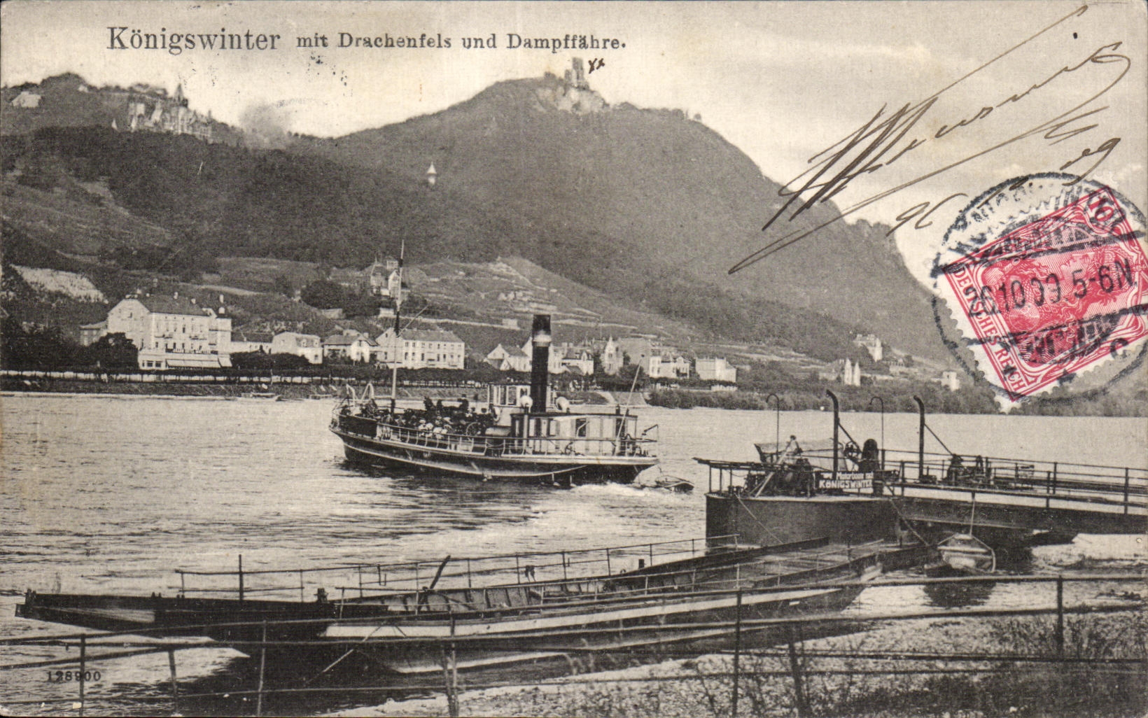 CPA Konigswinter mit Drachenfels und Dampffahre Bateau 
