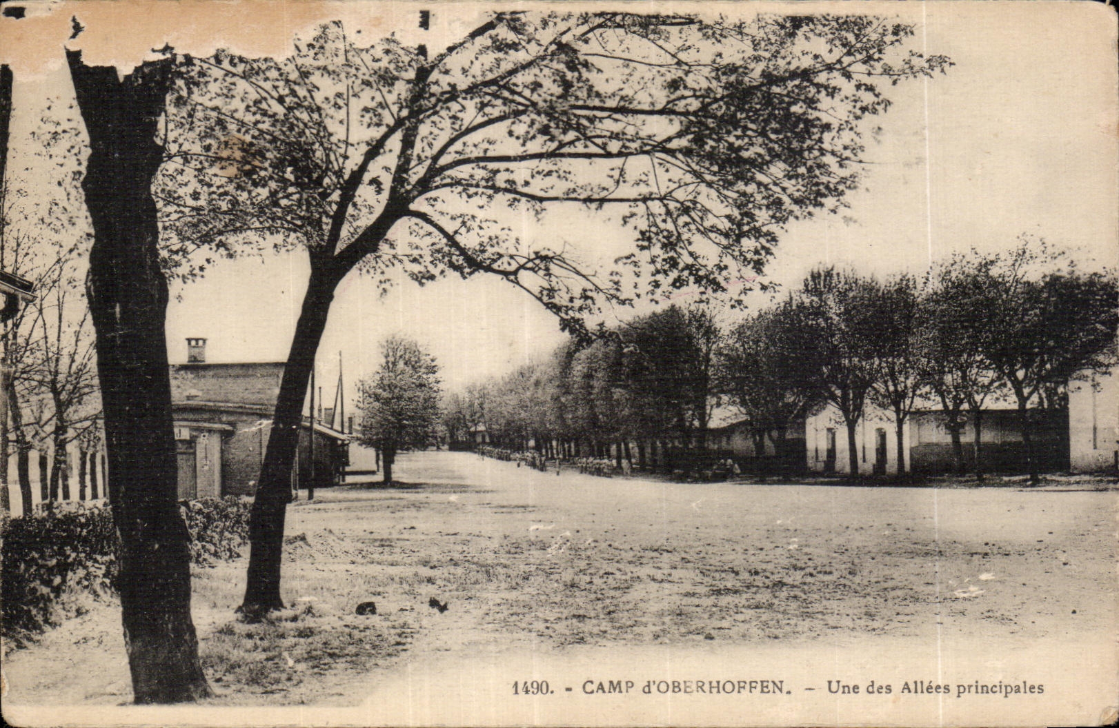 Camp d'Oberhoffen — Une des Allées principales — Cartes La Cigogne, Strasbourg