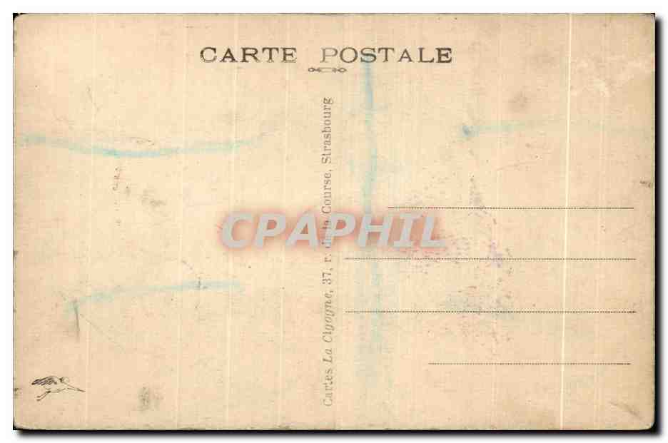 Camp d'Oberhoffen — Une des Allées principales — Cartes La Cigogne, Strasbourg — Rückseite