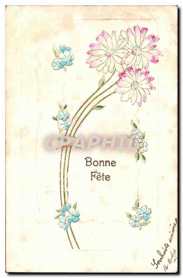 CPA Fantaisie Fleurs Bonne Fete