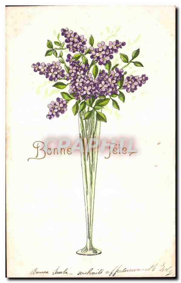 CPA Fantaisie Fleurs Bonne Fete