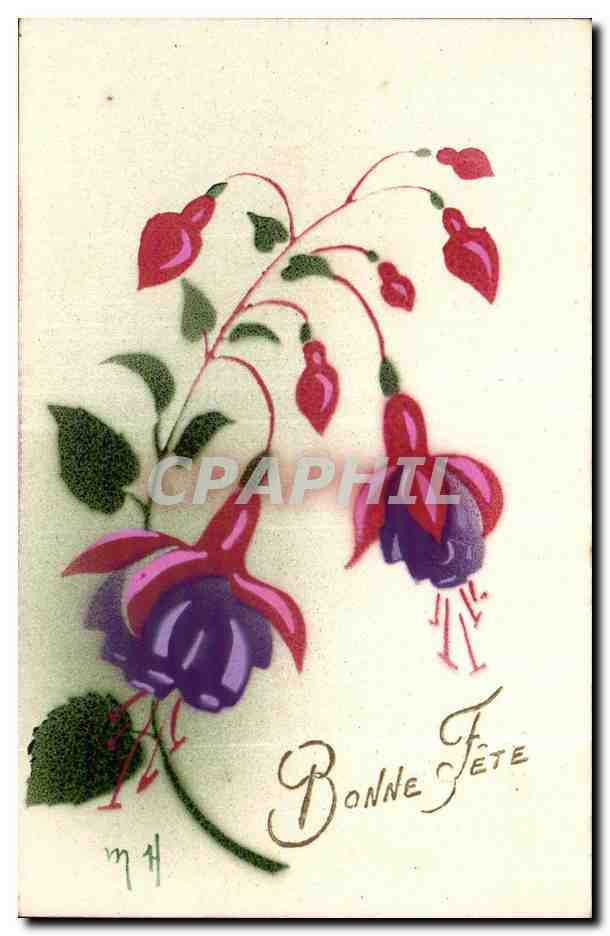CPA Fantaisie Fleurs BoNNE FETE