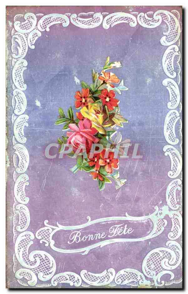CPA Fantaisie Fleurs Bonne Fete 