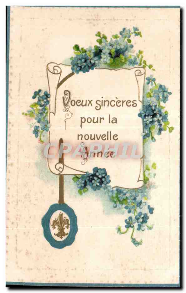 CPA Fantaisie Fleurs Voeux Sinceres Pour la Ainee