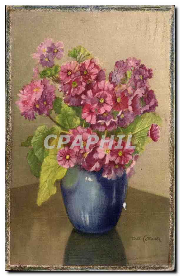 CPA Fantaisie Fleurs Heureux Anniversaire