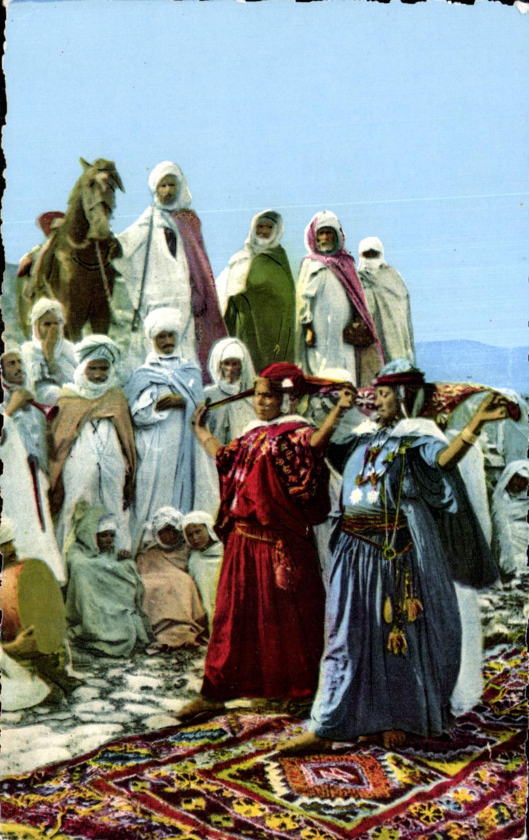 CPA Algerie Scenes and Types d Afrique du Nord La danse du foulard