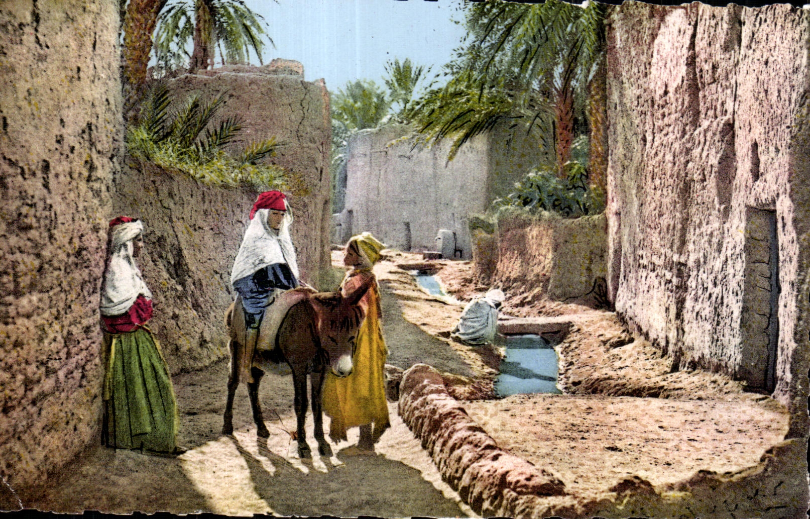 CPA Algerie Scenes and Types d Afrique du Nord Un village du Sud