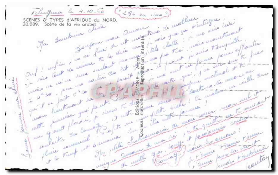 CPA Algerie Scenes and Types d Afrique du Nord Fantasia Scene dal vie arabe — Rückseite