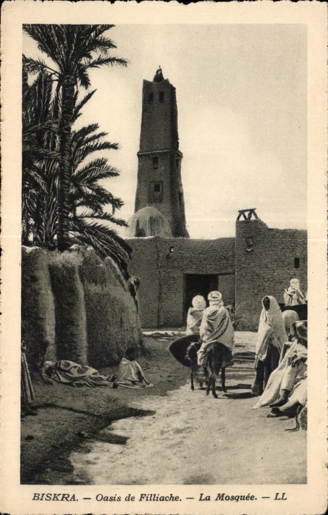 CPA Algerie Biskra Oasis de Filliache La Mosquee