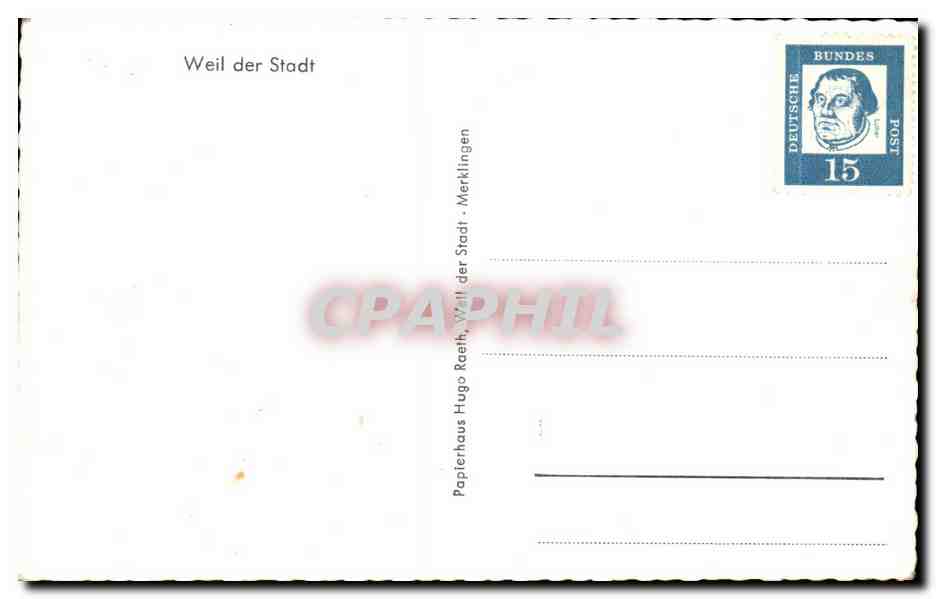 CPA Weil der Stadt — Rückseite